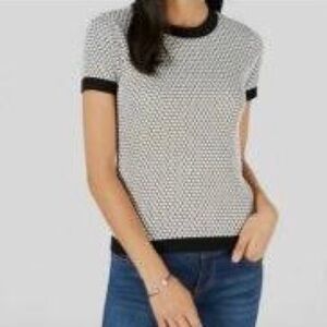 Maison Jules New With Tags Knit Short Sleeve Top Size Small